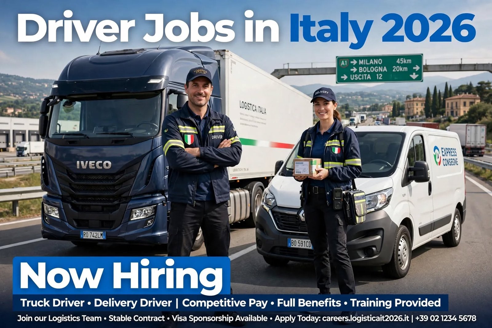 Driver Jobs in Italy: Complete Guide to Salary, Licences, Visa and How to Apply (2026)