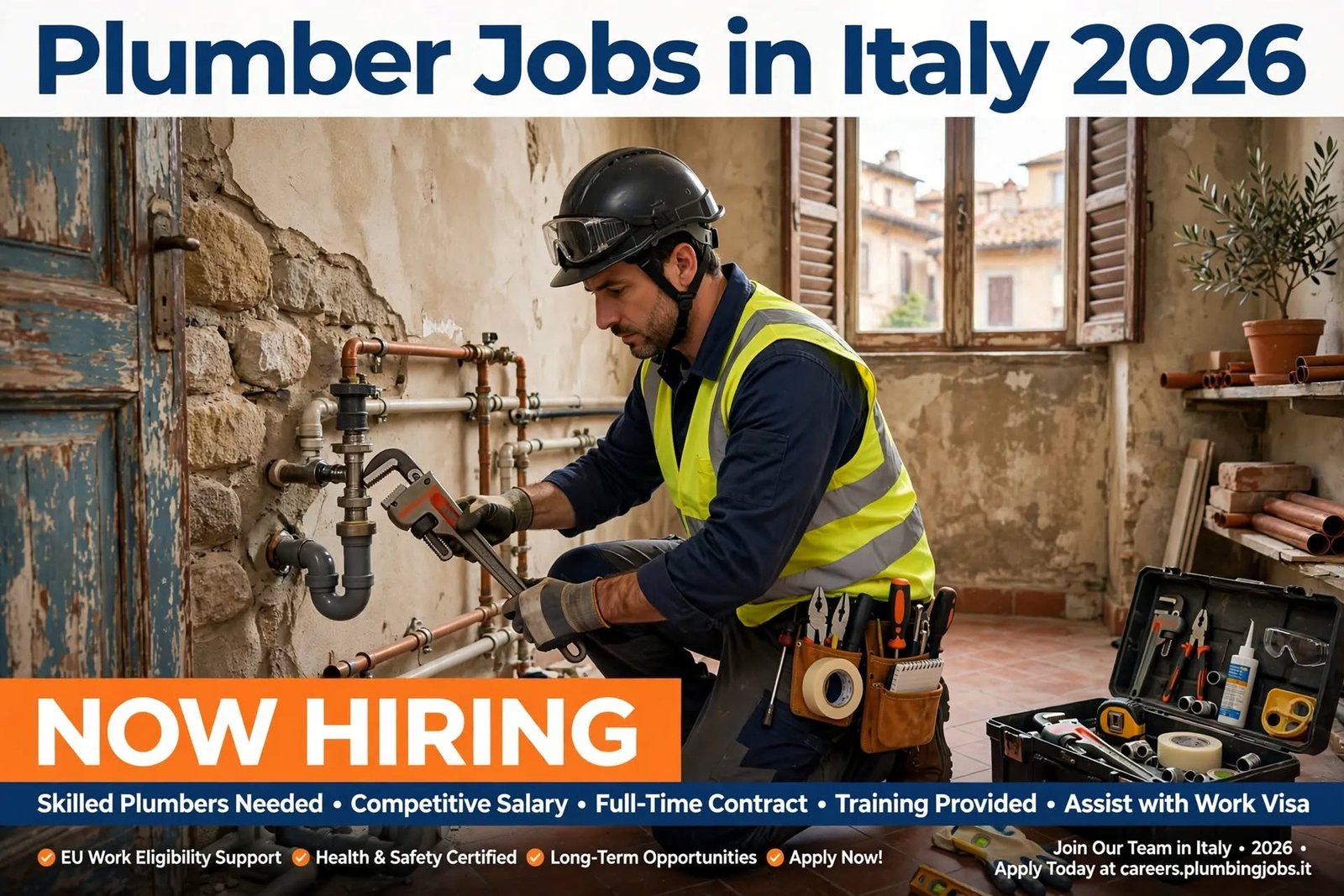 Plumber Jobs in Italy: Salary, Visa Options and How to Get Hired