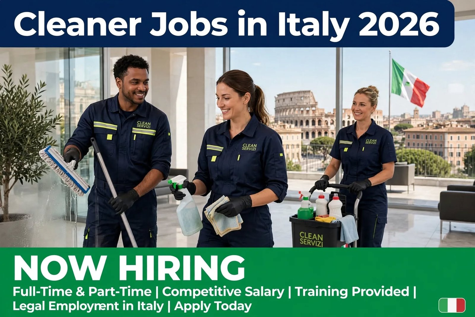Cleaner Jobs in Italy
